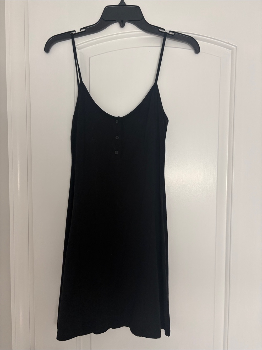 Cotton Black Spaghetti Strap Dress